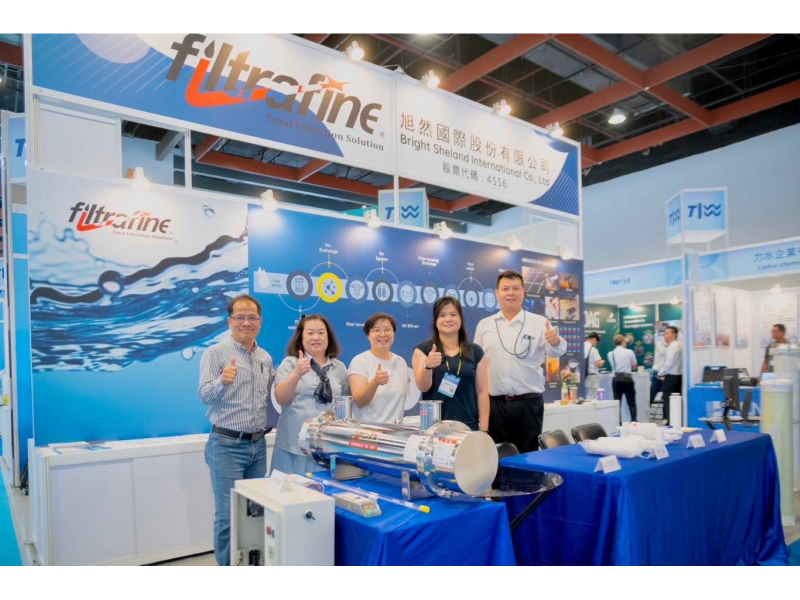 旭然(4556) 看好水資源、產業循環經濟商機，有望創造全球業務接單動能。圖右二為總經理何宜瑾。